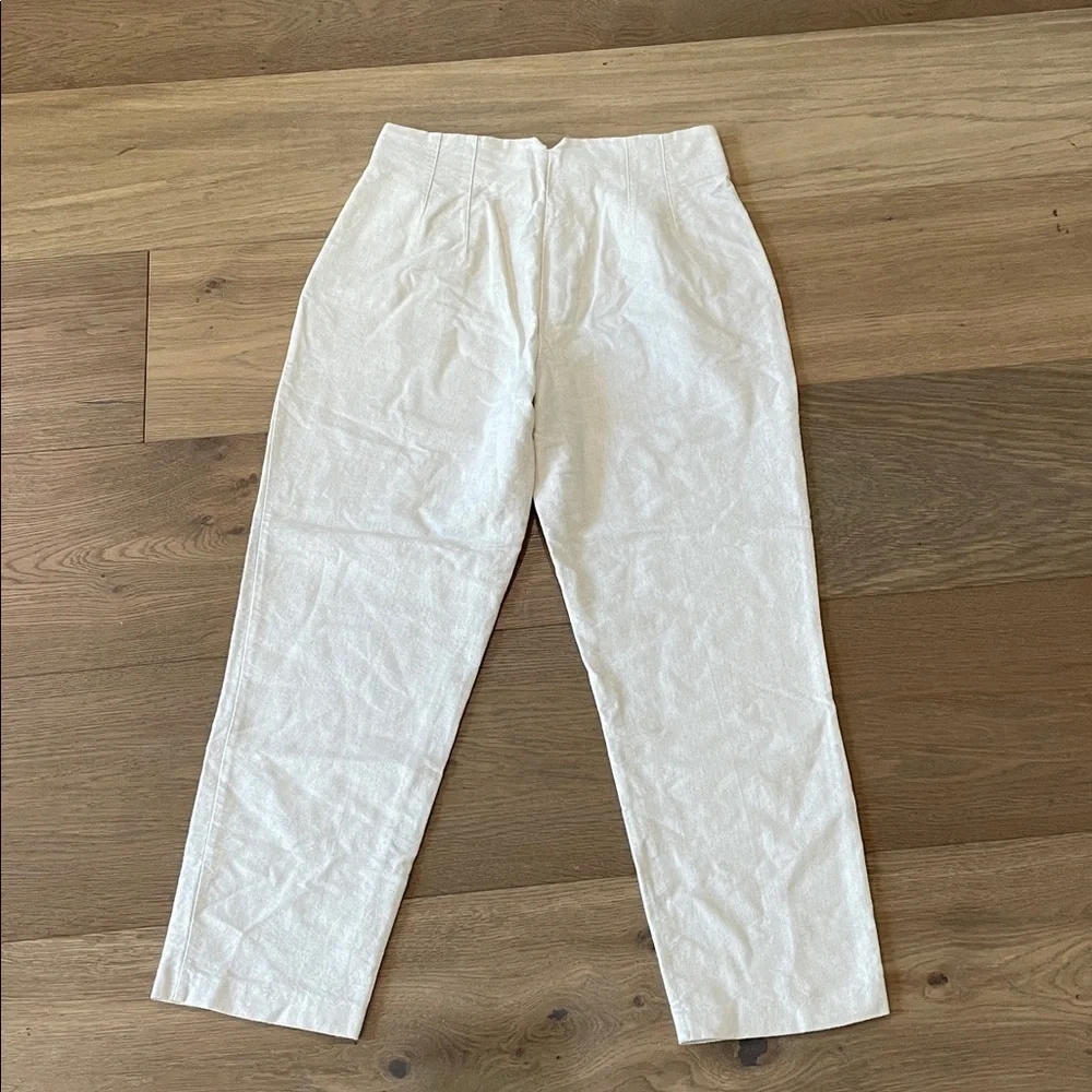 Zara Linen Blend High Waisted Pants Bloggers Fav Size Large